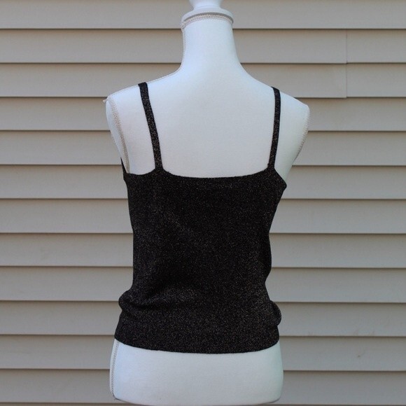 Atmosphere Black Gold Sparkle Tank Top - Picture 5 of 6